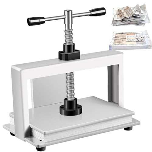 Prensa manual de encuadernación de libros A4/A3 - Juego de máquina de encuadernación a presión resistente para álbum, papel y recibos - Capacidad de 1500 kg