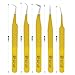Eyelatic False Lash Application Professional Eyelashes Tools For Individual and Volume Eyelash Extensions Eyelash Extension Tweezers Set Tweezers Yellow