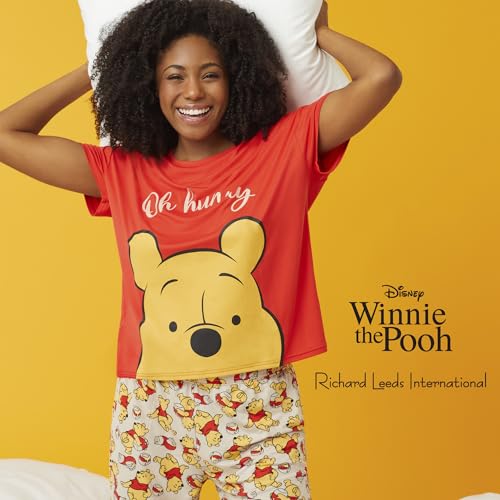 Image of Richard Leeds International Womens 2 Piece PJs Set - Disney | Hello Kitty | Snoopy - Short Sleeve Top & Jogger Lounge Sets