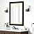 CULER Rustic Wood Wall Mirror for Bathroom,Rectangle 24 x 36 inch Hanging vatiny Black Mirrors with Wooden Frame for Living Room,Bedroom,Entryway(Dark Walnut)