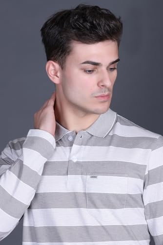 Image of Full Sleeve Polo T Shirt for Men Cotton with Pocket and Collar - Regular Fit Tshirt