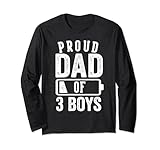 Photo Gallery proud dad of 3 boys gifts daddy of three sons maglia a manica Photo Gallery proud dad of 3 boys gifts daddy of three sons maglia a manica