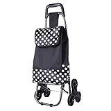 [Avantages] : ce chariot peut contenir une variété d'articles, en métal, peut supporter un poids de 15 kg, le sac de courses peut être retiré du cadre pour un nettoyage facile.