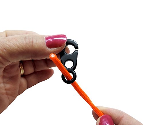 Brummel Hooks - Sister Clips Stainless Steel For 1/8 Inch To 1/4 Inch Cord. (Stainless Steel, 5 Pair Pack) #TOP4