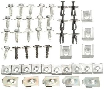 44x Parts Engine Under Cover Splash Guard Undertray Screw Trim Clips For BMW E46