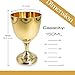 Brass Handmade Premium Wine Cup Gothic Chalice Ancient Elegant Wine Goblet Vintage Chalice Goblet Communion Cup, Handmade Gold Chalice - Ideal Gift for Wine Enthusiasts - Wedding Wine Glass (1 Piece )