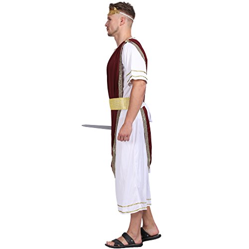 EraSpooky Ancient Greek Men Roman Toga Caesar Party Fancy Dress Costume