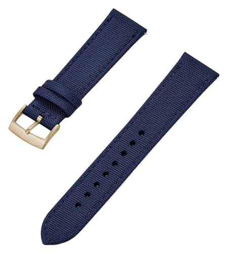 Bracelet montre 22 mm rapide contre les irritations en cuir authentique et nylon