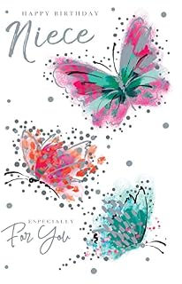 Niece Birthday Card - Size 6" X 9"