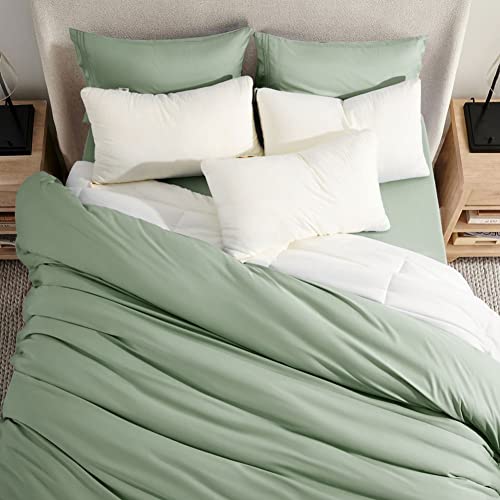 Image of SONORO KATE Bed Sheet Set Super Soft Microfiber 1800 Series Luxury Egyptian Sheets 16-Inch Deep Pocket,Wrinkle and Hypoallergenic-4 Piece (Sage, Queen)