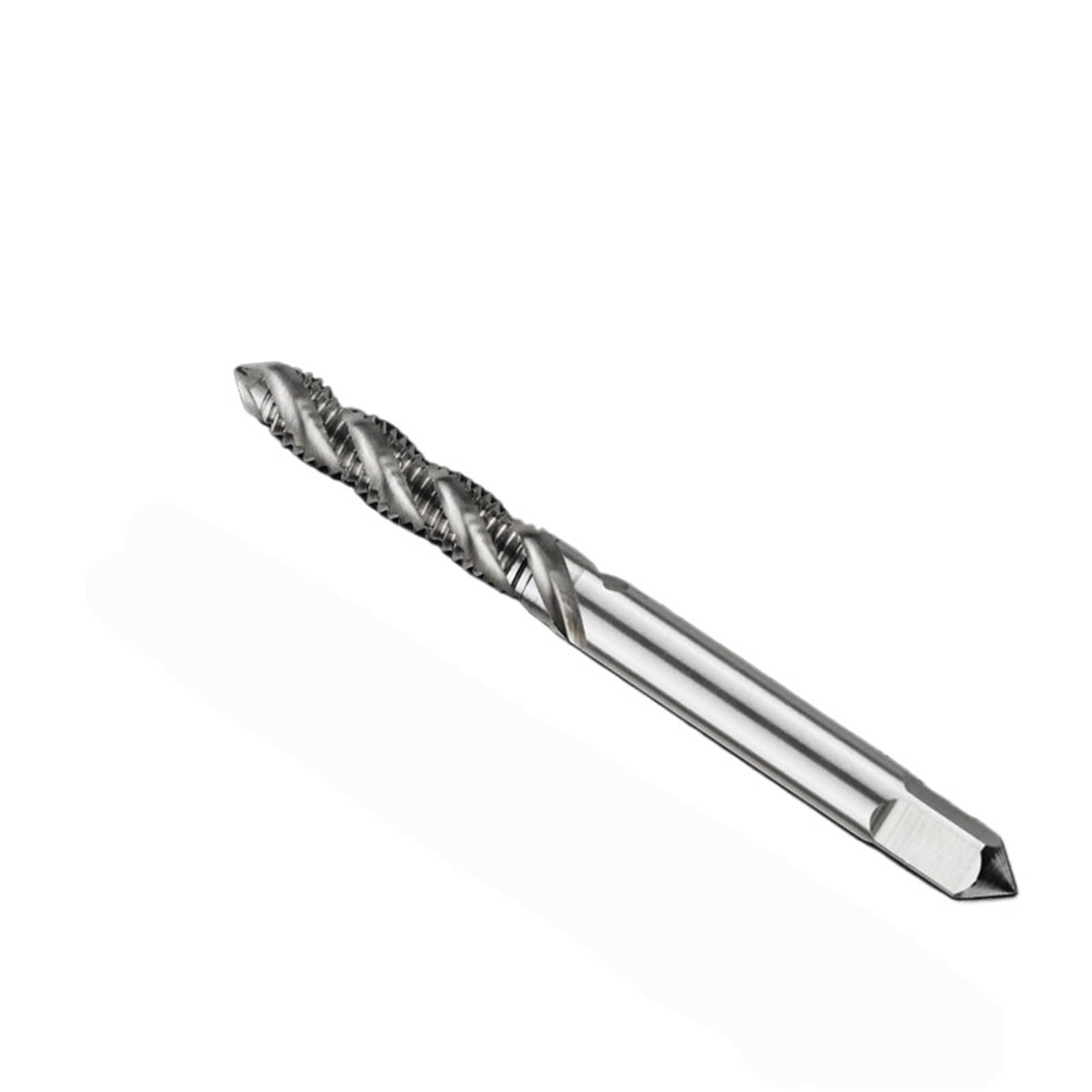 Macho de roscar HSS para máquina, Rosca métrica, Herramienta de roscado con Punta Espiral estriada, M3, M4, M5, M6, M7, M8, M10, M12, M14 (1 Macho Recto, M16 x 2,0)
