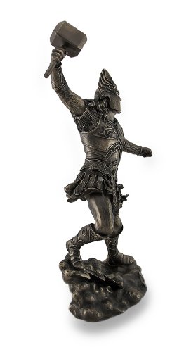 Estatua Bronceada de Thor Dios Nórdico del Trueno miniatura 2