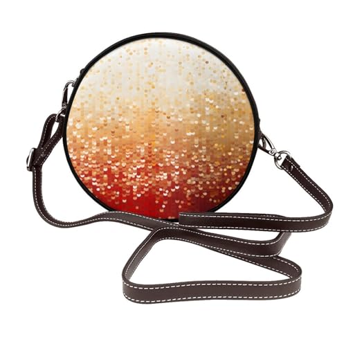 Sac à bandoulière rond pour femme chic en soirée cuir végétalien