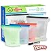 Reusable Silicone Food Bags | 4 Pack Reusable Sandwich Bags and Bonus Pen. Can Be Used As Freezer Bags, Sous Vide Bags, Storage Container, Preservation Bags