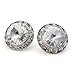 PammyJ Clear 20mm Crystal Framed Post Earrings