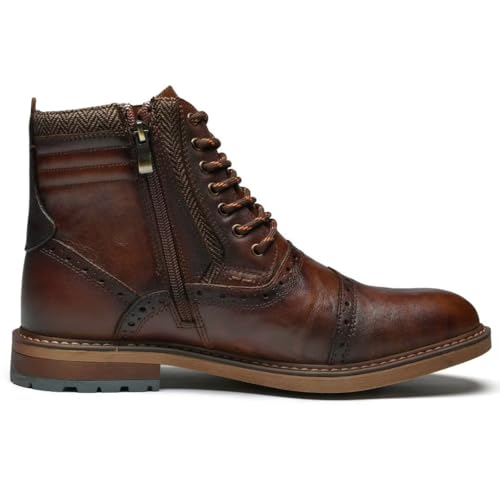 Image of Arkbird Mens Chelsea Boots, Stylish and Comfort Leather Chukka Ankle Boots with Zipper