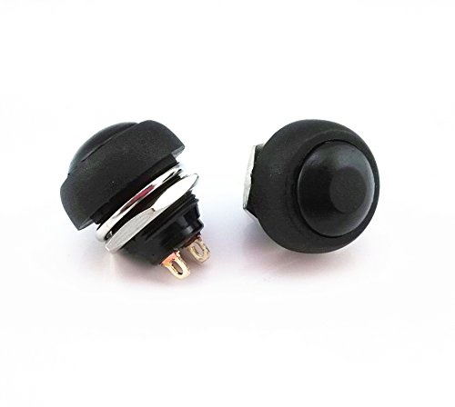 Yueton Pack Of 10 Color Black Flush Mount Momentary On Off Reset Push Button Switch Round Toggle Switch For Car Boat #TOP2