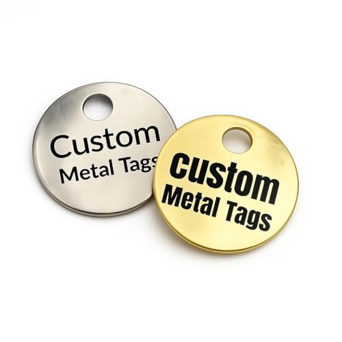 Custom Engraved Tags | Personalized Round Metal Tags | Pesonalized