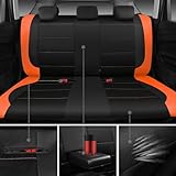 Lgtcjzfw Tailored Leather Car Seat Covers for Dacia Duster Duster 2 Duster 1 Duster S Logan Sandero S,Front & Rear seat Covers Heavy Duty Waterproof, full set (black + lemon yellow) - Image 7