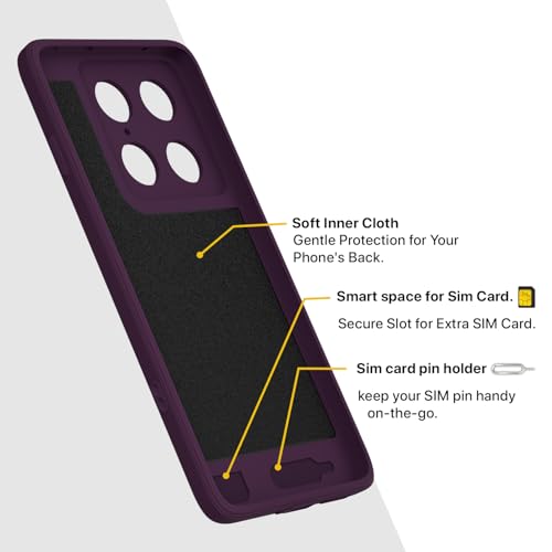 Image of Outlouders Back Cover for Motorola Moto Signature 5G Soft Matte Silicone Cover with Slim Fit | Mag-Safe Logo (Not Mag-Safe Compatible) | Shockproof | Camera Protection Bumper Case (Purple)