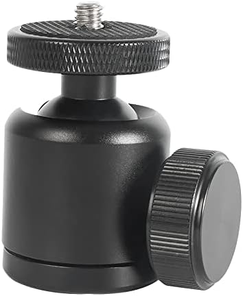 BEXIN Mini Ball Head Tripod Adapter,with 1/4" Screw Ball Head Tripod Mount for Cameras, DSLR, Monopod, Slider, Tripod,Smartphone etc,Max Load 6.6 lbs/3 kg
