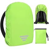 Sarsumir Funda Impermeable para Mochila 35L Protector de Lluvia con Patrón Reflectante Cubierta Impermeable Bolso Protector para Senderismo Camping Ciclismo Viajes, Verde