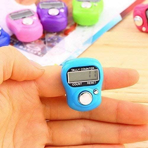 Modelistic Number Clicker Tally 5-Digit Counter Finger Ring Electronic Light Digital Counting Plastic Machine for Cricket Umpire and Various Counting Purpose (Pack of 1) Color As Per Available