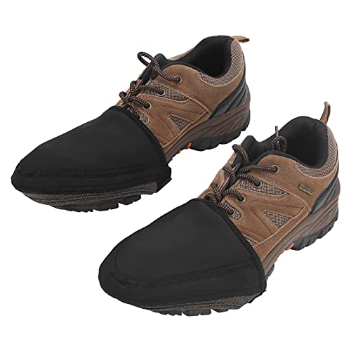 1 Pair Half Wrap Cycling Shoe Cover Windproof NonSlip Riding Accessory Black (L/XL)