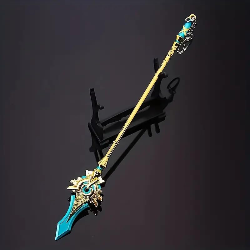 Image of THE MEN THING SKYWARD SPINE - Genshin Impact Anime Keychain | Game Xiao Cosplay Alloy Weapon Keychain for Men & Boy