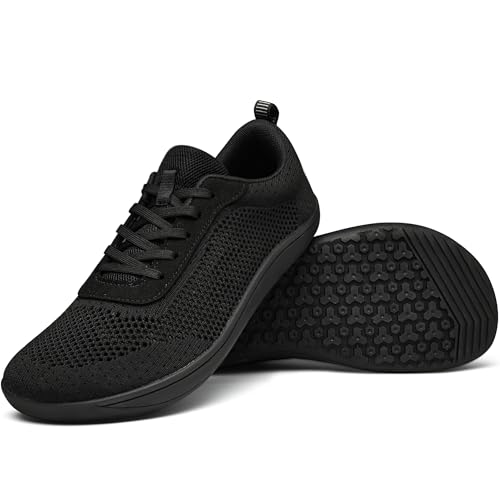 Barefoot Walking Shoes for Men Wide Toe Box | Zero Drop Sole | Breathable Knit Upper | Lightweight & Flexible | Daily Walk, Gym, Travel