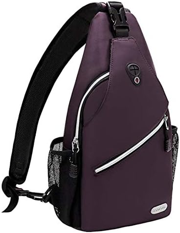 MOSISO Mini Sling Backpack,Small Hiking Daypack Travel Outdoor Casual Sports Bag, Purple