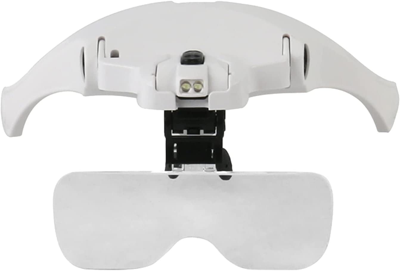 1x 1.5X 2.0X 2.5X 3.5X LED Light Glasses Magnifiying Glass Eyeglasses Bracket Headband Interchangeable Magnifier Marriage