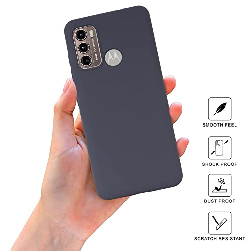 Image of SPRIG Compatible with Moto G60 Premium SilkTone (Liquid Silicone) Back Cover Drop Tested Shock Proof Mobile Case for Men, Women, Boys and Girls with Camera Protection (Charcoal Grey)