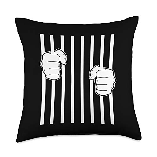 Prison convict warrant prisoner jail cell Throw Pillow
