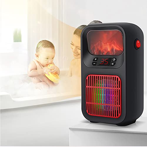 Elektro Heizlüfter, PTC Keramik Heizlüfter, 3 Leistungsstufen Heizlüfter Energiesparend Leise Schnelle, 900W Heizen Automatische Abschaltung Sicher Heizluefter für das Büro Wohnzimmer, Schlafzimmer Cover