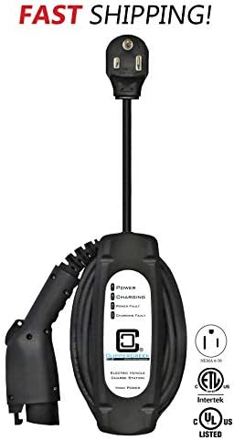 ClipperCreek EV Charging Station, Level 2, LCS-20P, NEMA 6-50 Plug, 16A, 25 ft Cable, Safety Certified, Made in America