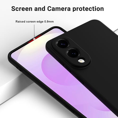 Image of Back Cover for Samsung Galaxy S25 Edge 5G | Full Camera Protection | Premium Liquid Silicon Case | Flexible Bumper Case for Samsung Galaxy S25 Edge 5G (Black)