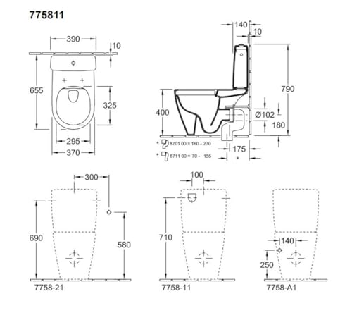 Villeroy&Boch Spülkasten Avento 7758 Weiß Alpin – Bild 3