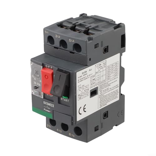 Image of Thermal overload For protection motor circuit breaker GV2 series for motor starters with overcurrent and short circuit safety features (GV2ME22C 20-25A)
