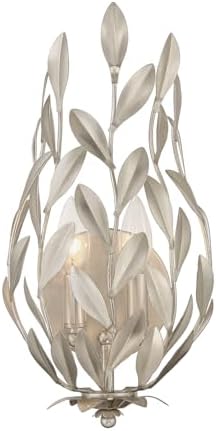 Crystorama Broche 2 Light Sconce (Antique Silver)