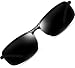 ATTCL Men's Ultralight Al Mg Frame Driving Polarized Rectangular Sunglasses For Men 18143 Black