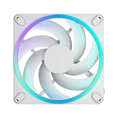 Image of Fractal Design Momentum 14 RGB - Silent PC Case Fan-140 mm - ARGB Gen 2-20 LEDs-Liquid Crystal Polymer LCP Blades-FDB Fluid Dynamic Bearing-Cooling Performance-Powerful Airflow-Quiet Operation-White