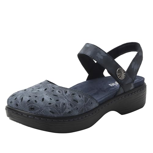 Image of Alegria Women's Opal Leather Shoes with Slingback Open Back Sandals