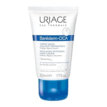 Uriage Bariéderm-CICA Insulating Repairing Hand Cream - Heavy Moisturizer, Nourishing Cream for Hands &amp; Extreme Dryness - Manuka Honey - 50ml