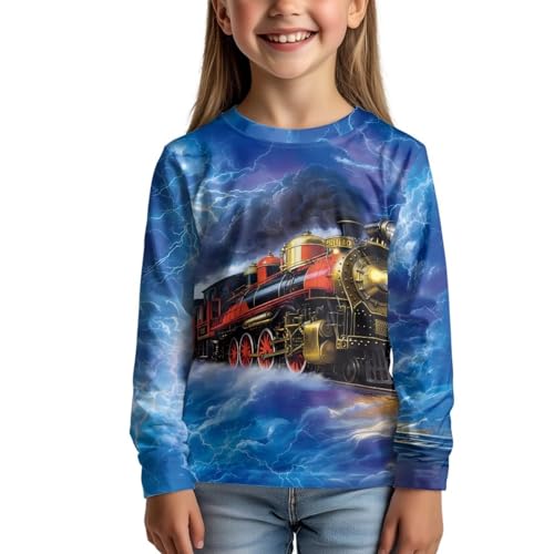 Image of Uourmeti Long Sleeve Tops for Boys Graphic T Shirts Teen Girls Active Pullover Tees