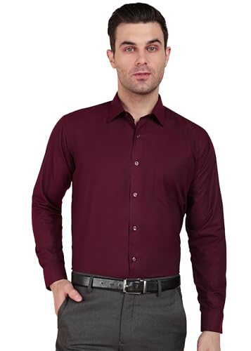 Image of 7-DAYS Men's Premium Formal Shirt - Cotton Blend, Regular Fit, Full Sleeve, with Pocket, Durable & Easy Care - Perfect for Office Wear