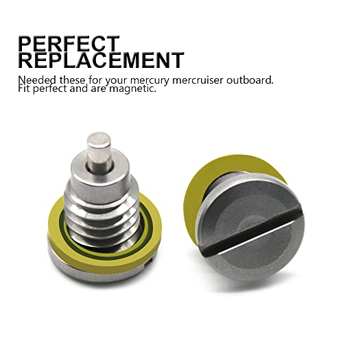 Marine Magnetic Outdrive Gear Case Drain Plug, Screw With Gasket Replace 22-8M0058389, Lower Unit Gear Lube Drain Fill Hole Screw And Seal For Mercruiser Mercury Johnson #TOP3