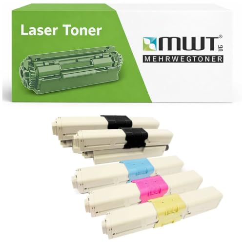 Toner Oki ES 3452 44973509 44973512 compatible Mehrwegtoner lot de 5 pour imprimante DN DNw