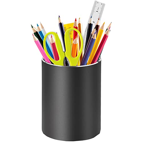Boershun Pen Holder Pencil Holder For Desk, Metal Desk Pen Cup Holder Makeup Brush Holder, Desktop Pen Organizer And Pencil Cup For Office, Black 3.15 X 4.0 In #TOP7