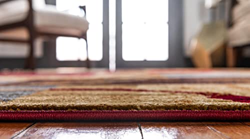 Unique Loom Barista Collection Area Rug - Kouillou (2' 2" X 6' 1" Runner, Multi/ Brown) #TOP3
